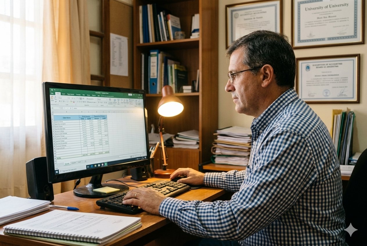 Contador automatizando documentos con inteligencia artificial
